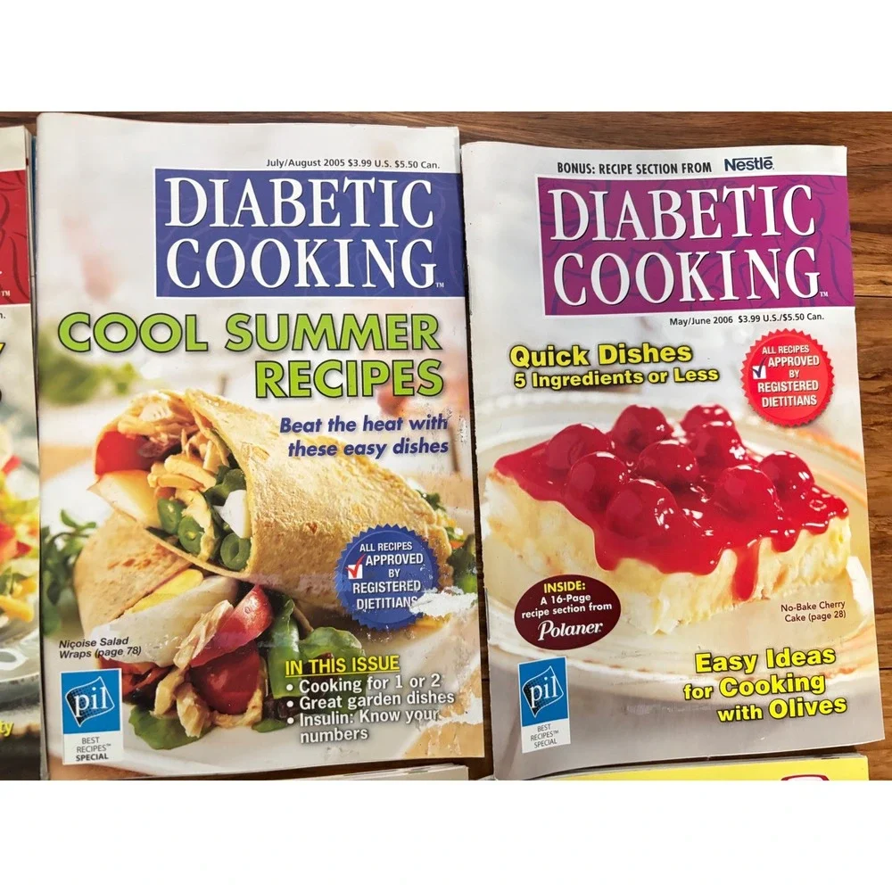Lot of 9 Diabetic Cooking Magazines 2005-2006‎  Slow Cooker Holiday Recipes